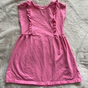 Hanna Andersson pink dress with ruffle trim. 5T